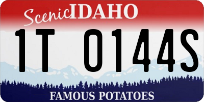 ID license plate 1T0144S