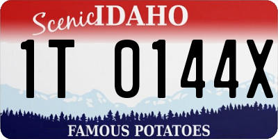 ID license plate 1T0144X