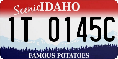 ID license plate 1T0145C