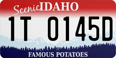 ID license plate 1T0145D