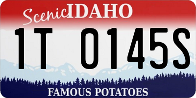ID license plate 1T0145S