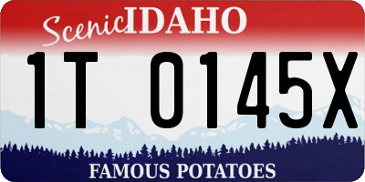ID license plate 1T0145X