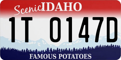 ID license plate 1T0147D