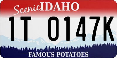 ID license plate 1T0147K