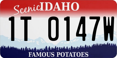 ID license plate 1T0147W