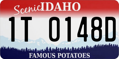 ID license plate 1T0148D