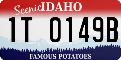 ID license plate 1T0149B