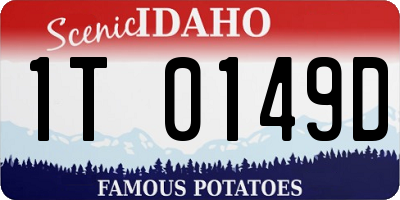 ID license plate 1T0149D