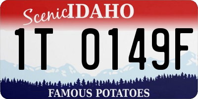 ID license plate 1T0149F