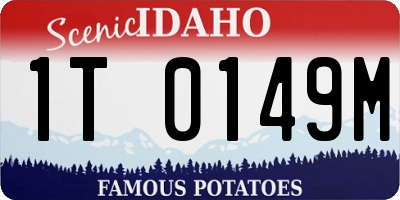 ID license plate 1T0149M