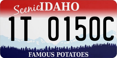 ID license plate 1T0150C