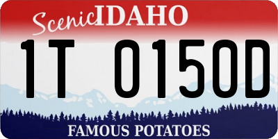 ID license plate 1T0150D