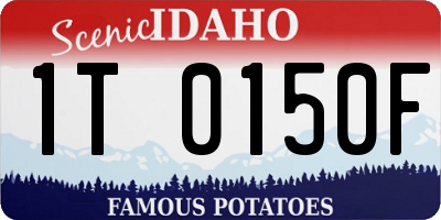 ID license plate 1T0150F