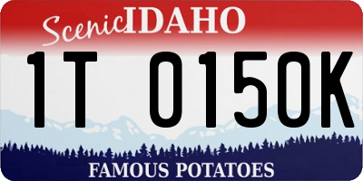 ID license plate 1T0150K