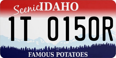 ID license plate 1T0150R