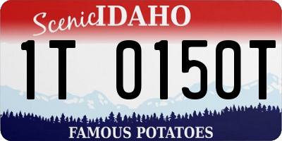 ID license plate 1T0150T