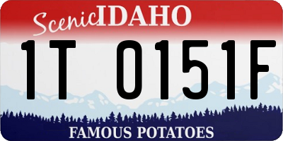 ID license plate 1T0151F