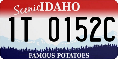 ID license plate 1T0152C
