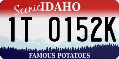 ID license plate 1T0152K