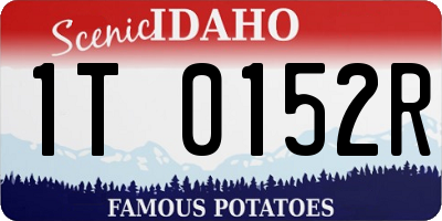 ID license plate 1T0152R