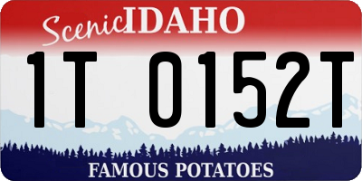 ID license plate 1T0152T