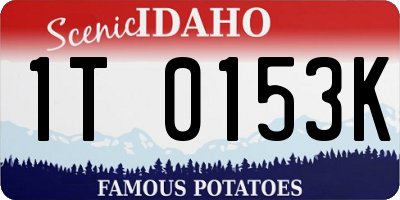 ID license plate 1T0153K