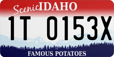 ID license plate 1T0153X