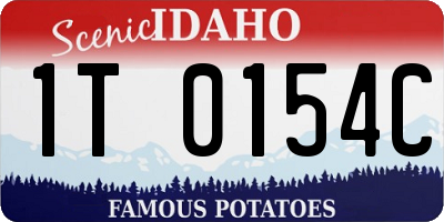 ID license plate 1T0154C