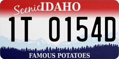 ID license plate 1T0154D