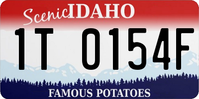 ID license plate 1T0154F