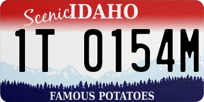 ID license plate 1T0154M