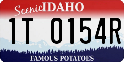 ID license plate 1T0154R