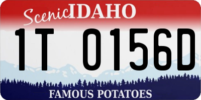 ID license plate 1T0156D