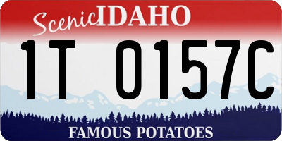 ID license plate 1T0157C