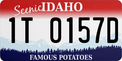 ID license plate 1T0157D