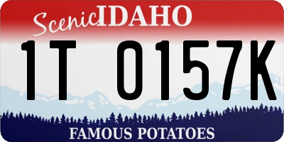 ID license plate 1T0157K