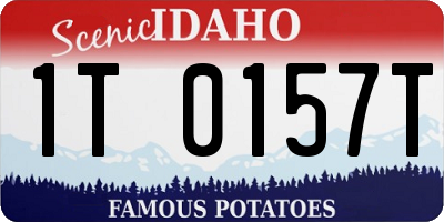 ID license plate 1T0157T