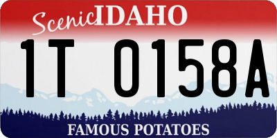 ID license plate 1T0158A