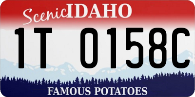 ID license plate 1T0158C