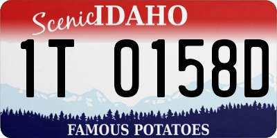 ID license plate 1T0158D