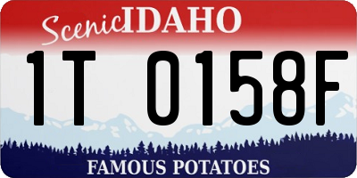 ID license plate 1T0158F