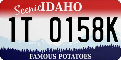 ID license plate 1T0158K