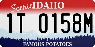 ID license plate 1T0158M