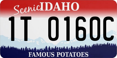 ID license plate 1T0160C