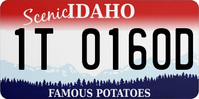 ID license plate 1T0160D