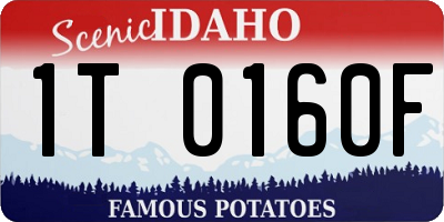 ID license plate 1T0160F