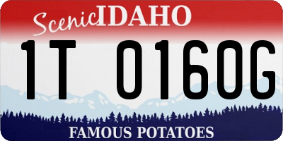 ID license plate 1T0160G