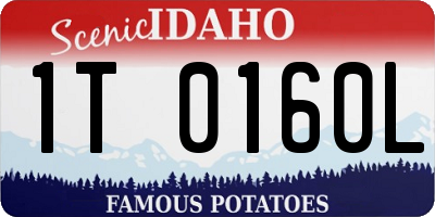 ID license plate 1T0160L