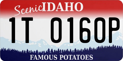 ID license plate 1T0160P