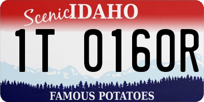ID license plate 1T0160R